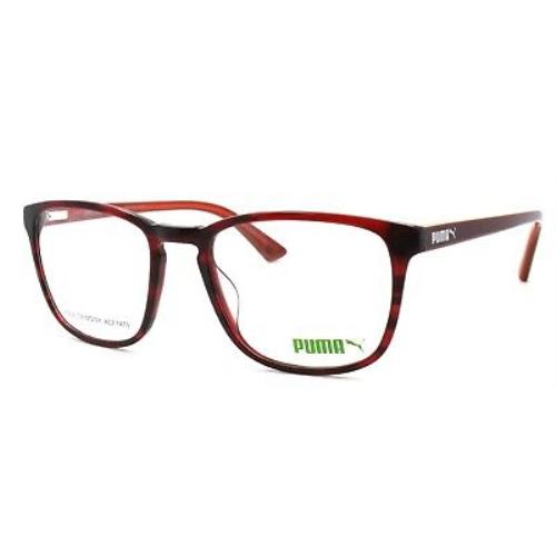 Puma PU0077O 003 Women`s Eyeglasses Frames 53-19-140 Havana Red + Case