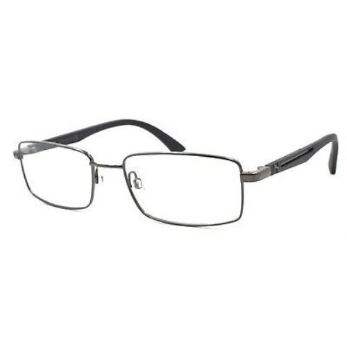 Puma PU0019O 004 Men`s Eyeglasses Frames 53-18-140 Ruthenium / Black + Case