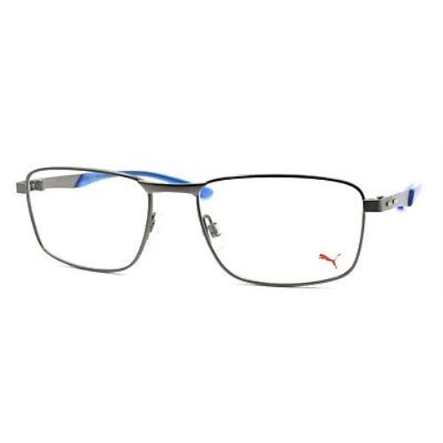 Puma PU0093O 004 Men`s Eyeglasses Frames 53-17-140 Ruthenium / Blue + Case