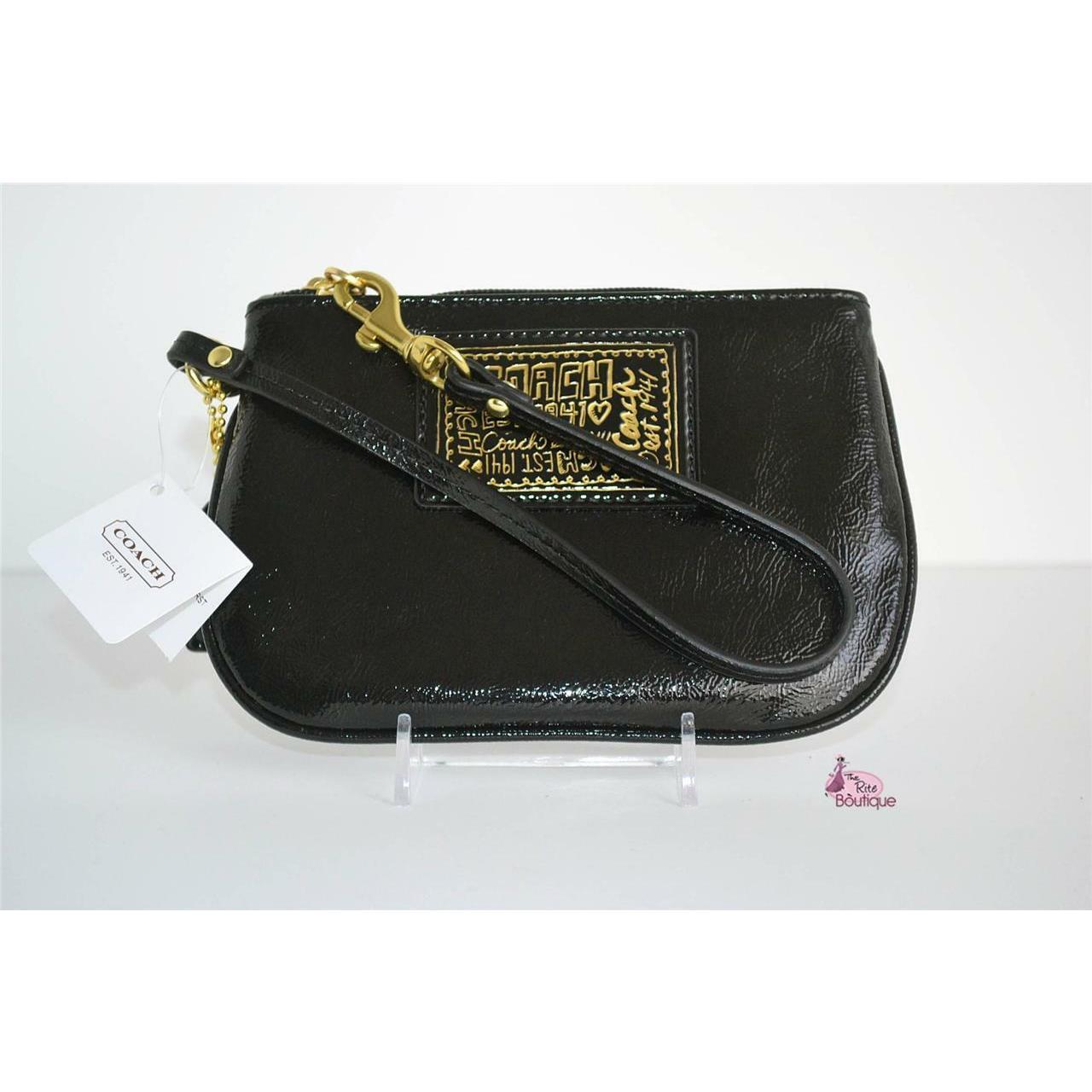 coach makeup bag black