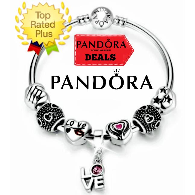 Pandora Bracelet with Love Themed Charms