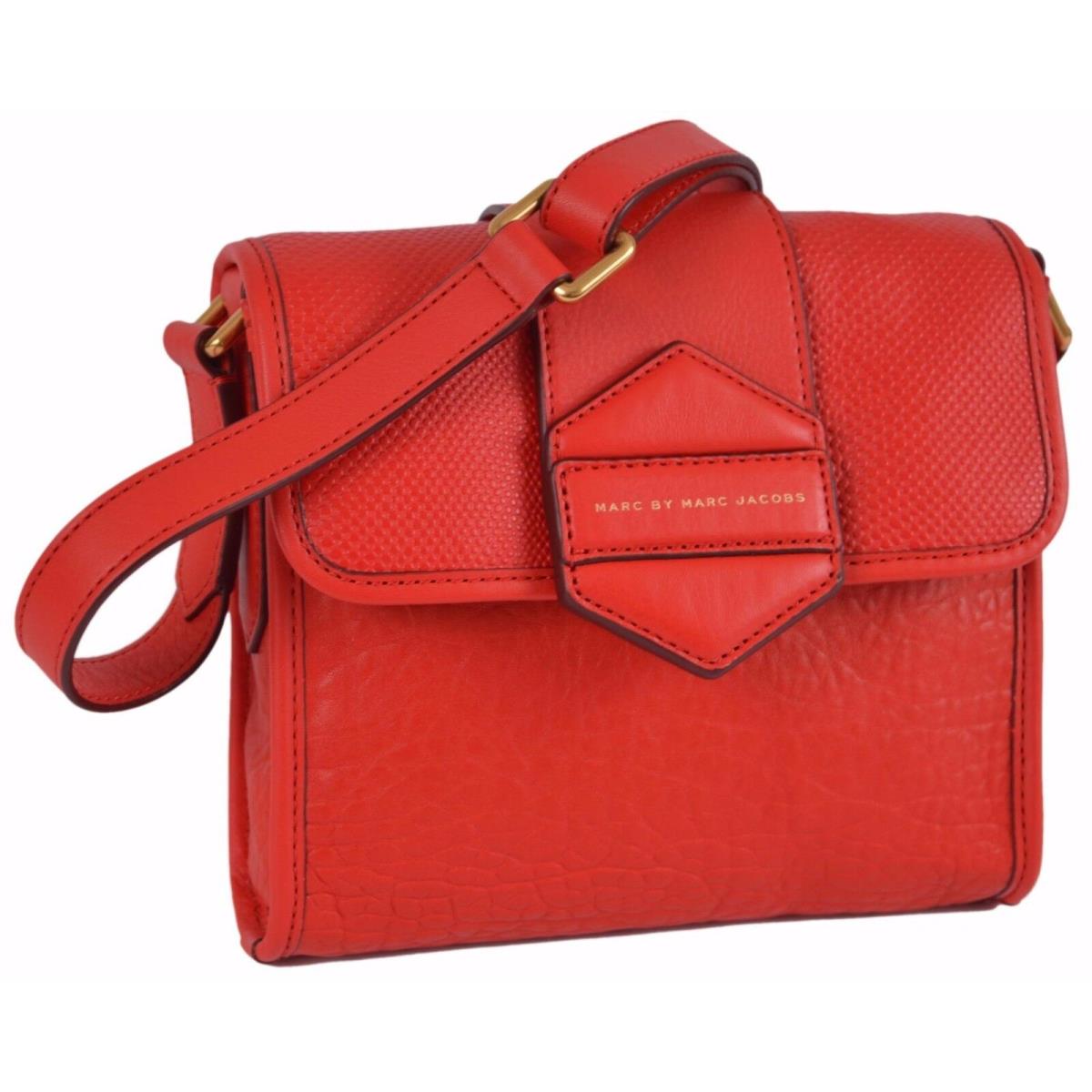 Marc By Marc Jacobs M0004767 Flipping Out Red Leather Crossbody Purse Bag