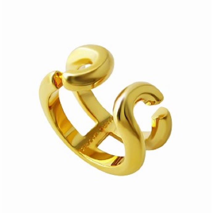 Mark Jacobs Marc Jacobs M0009229-710 7 Gold J Logo Motif Icon Ring Size 7