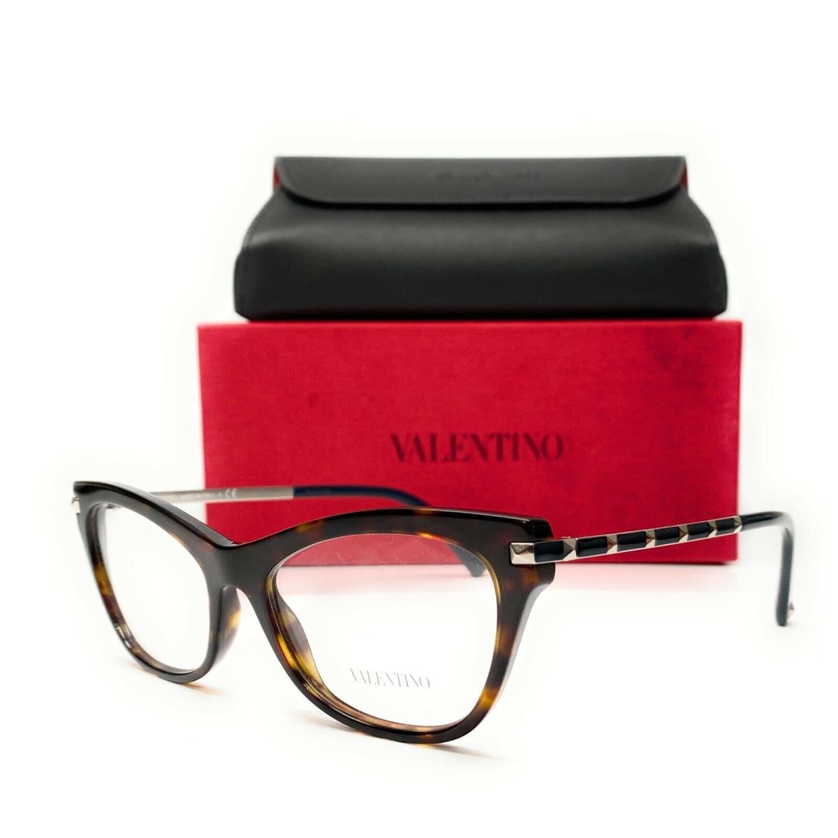 Valentino VA3041 5002 Havana Demo Lens Women`s Cat Eye Eyeglasses 54mm