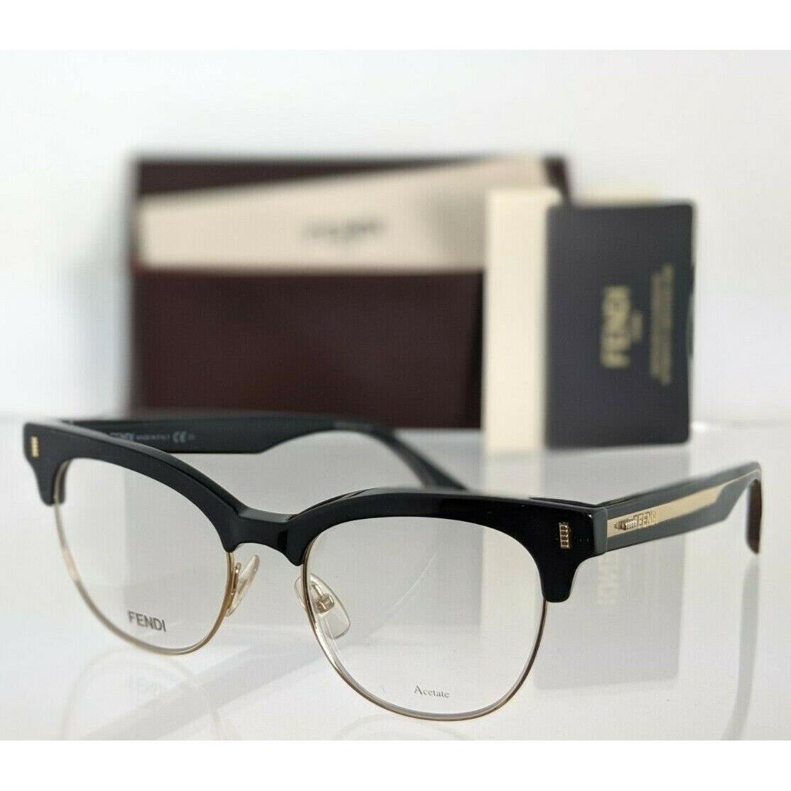 Fendi FF 0163 Eyeglasses Vjg Black Gold 51mm Frame FF0163
