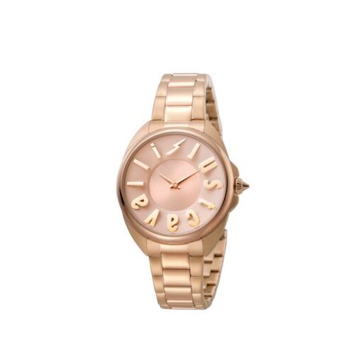 Just Cavalli Women`s JC1L008M0095 Logo Rose-gold IP Stainless Steel Wristwatch