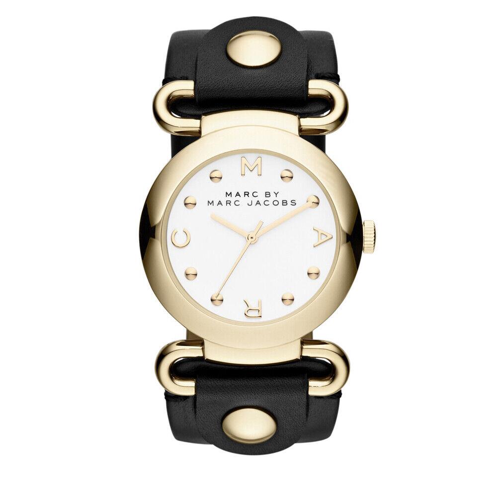 Marc By Marc Jacobs Women`s Strap Watch - Molly Black Leather MBM1304