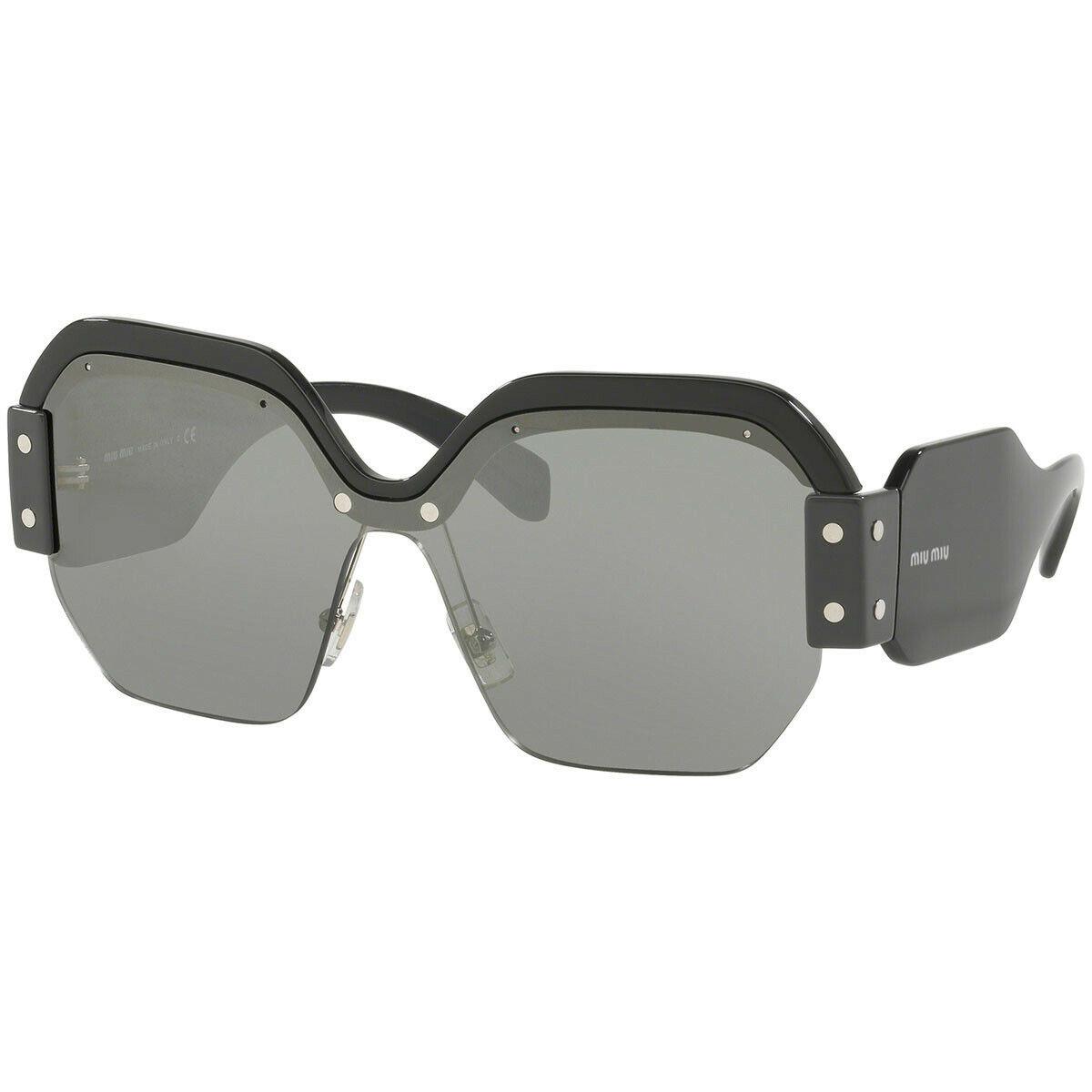 Miu Miu SMU09S Runway Sorbet Black/grey Mirrored Sunglasses