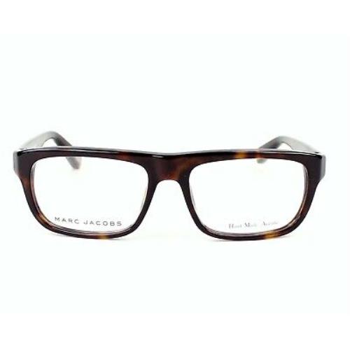 Marc Jacobs MJ 426 Tortoise Brown 86 Plastic Eyeglasses Frame 52-15-140 Flat Top