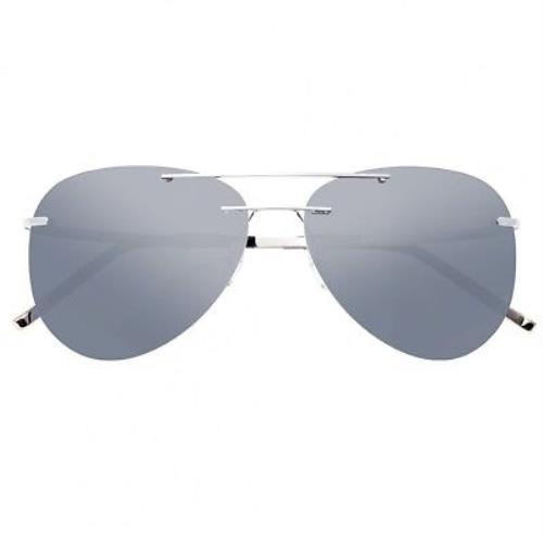 Simplify Sullivan Unisex Polarized Silver Aviator Sunglasses 113-SL