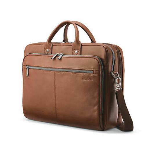 Samsonite Classic Leather Toploader Briefcase Brown 126039-1221