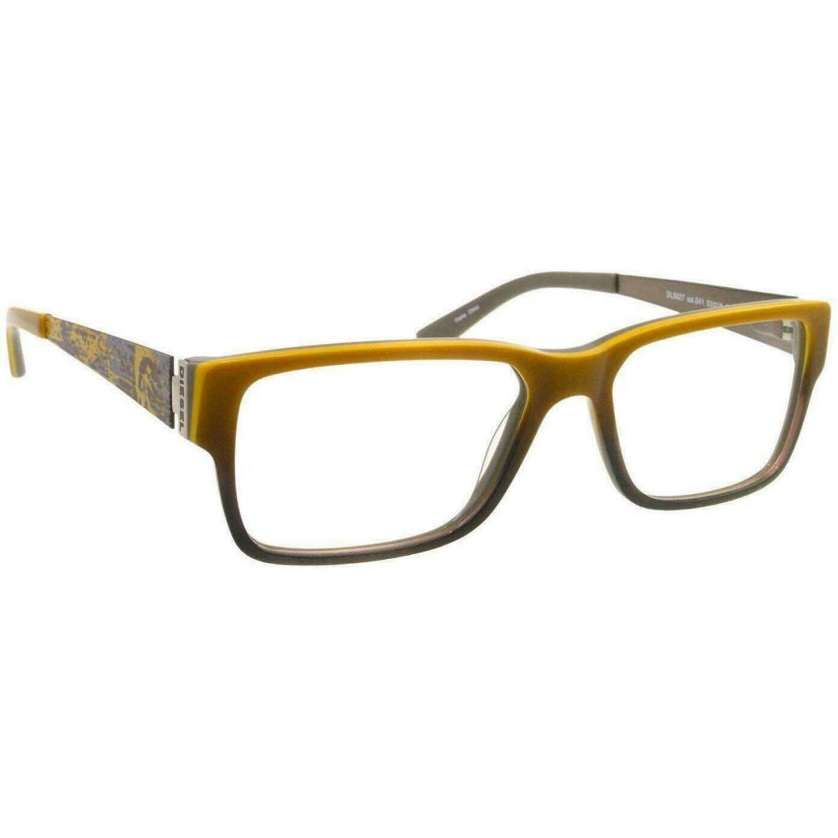 NEWT100%AUTH Diesel DL5027 55/16/140 Brown Golden Eyeglasses Frames W/ Hard Case