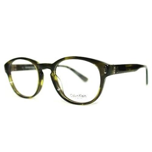 Calvin Klein CK8521 318 Olive Horn Eyeglasses RX 50-21-140