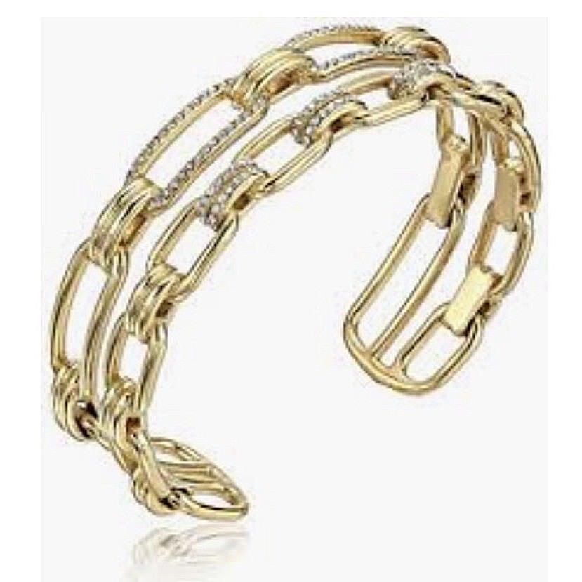 Michael Kors MKJ6957710 Iconic Link Pave Double Cuff Bracelet