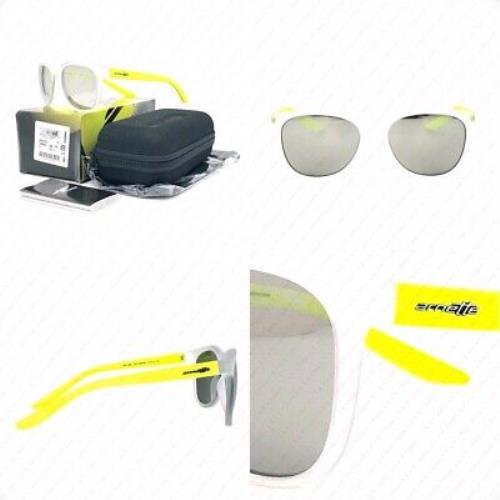 Arnette Go Time AN4227 23856G 57mm Matte Clear W/grey Mirror Silver Sunglasses