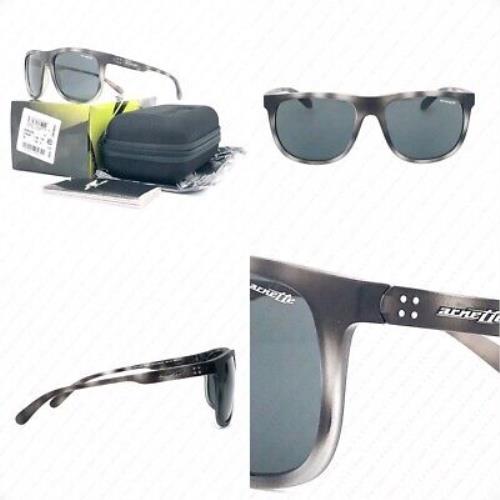 Arnette Crooked Grind AN4235 246287 Matte Grey Havana W/grey Mirror Sunglasses