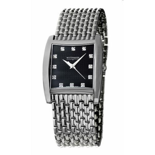 Wittnauer 10D100 Metropolitan Swiss Diamond Accent Silver Tone Men`s Watch