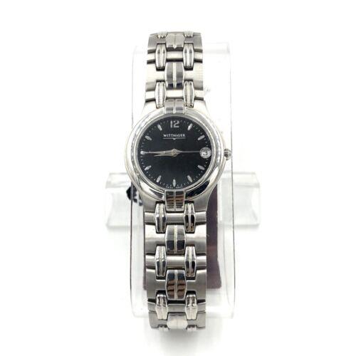 Wittnauer Astor Black Dial Silver Stainless Steel Women`s Quartz Watch 10M00
