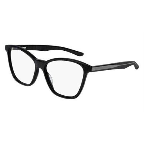Balenciaga Women Eyeglasses BB0029o-003 Striped Black Grey Frame / Demo Lenses
