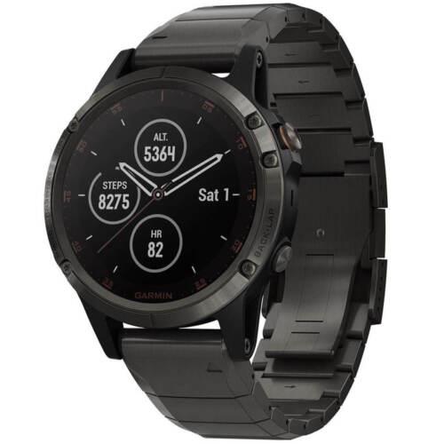 Garmin Unisex Smartwatch Fenix 5 Plus Titanium Bracelet Multisport 010-01988-02