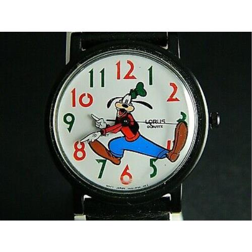 Lorus Disney Collectible Goofy Colorful Numeral Watch /535 Lot -box 139