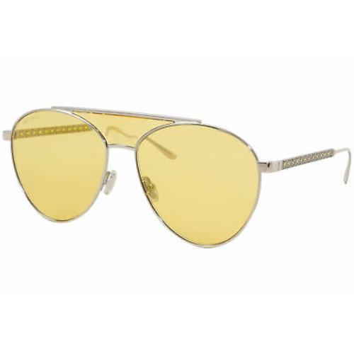 Jimmy Choo Ave/s Dygho Sunglasses Women`s Gold/yellow Lenses Fashion Pilot 58mm