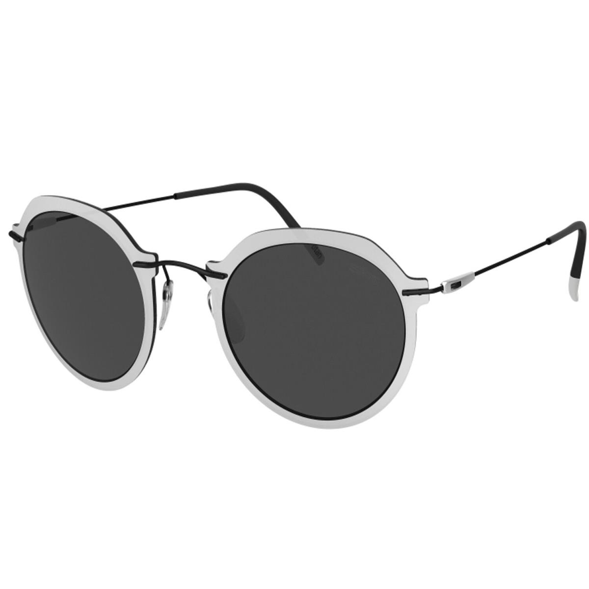 Silhouette Infinity Sunglasses Black Matte Grey Silver Lenses 8695-75-9040