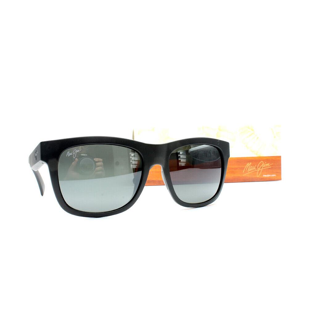 Maui Jim Snapback 730-2M Matte Black Sunglasses Polarized Neutral Gray Lenses