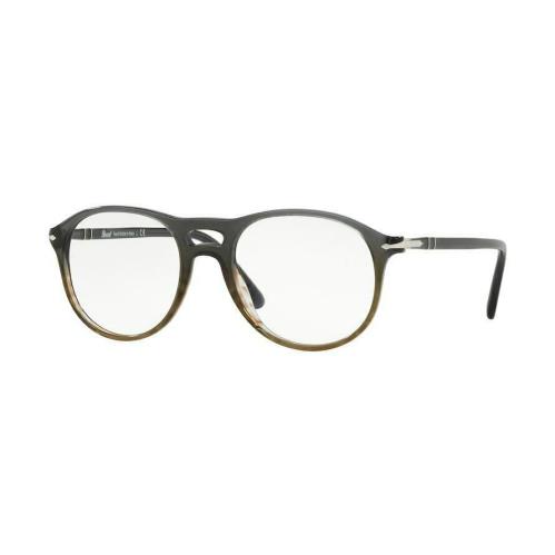Persol Eyeglasses PO3202V 1012 53MM Gradient Grey Stripped Green Optical Frame