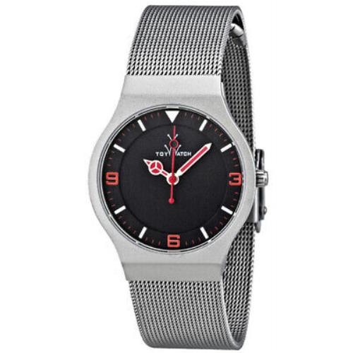 Toywatch Mesh Stainless Steel Womens Watch Black Dial MH07SL