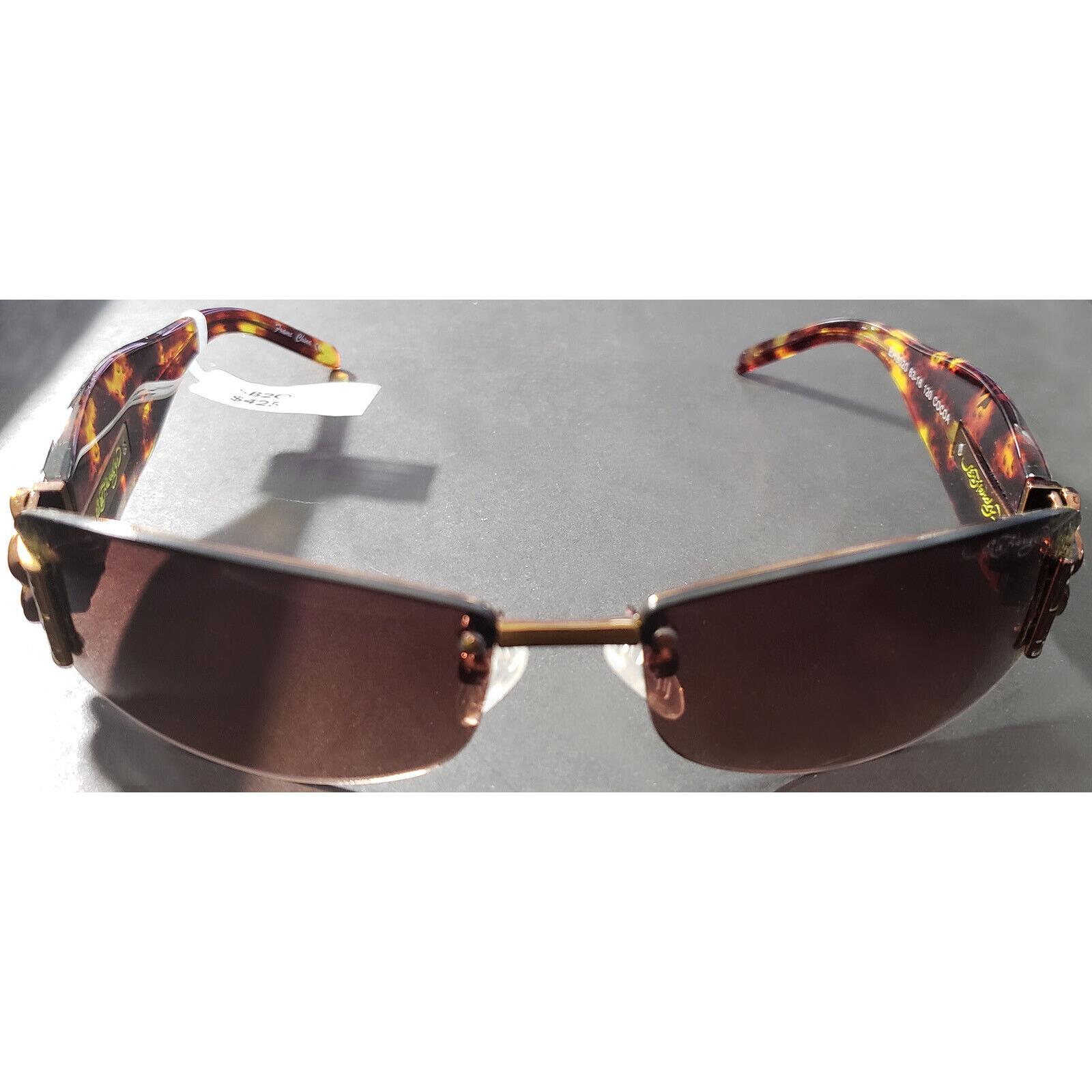 Ed Hardy Cocoa Skull and Roses SB2OCO EHS020 Sunglasses - Retail 60% Off