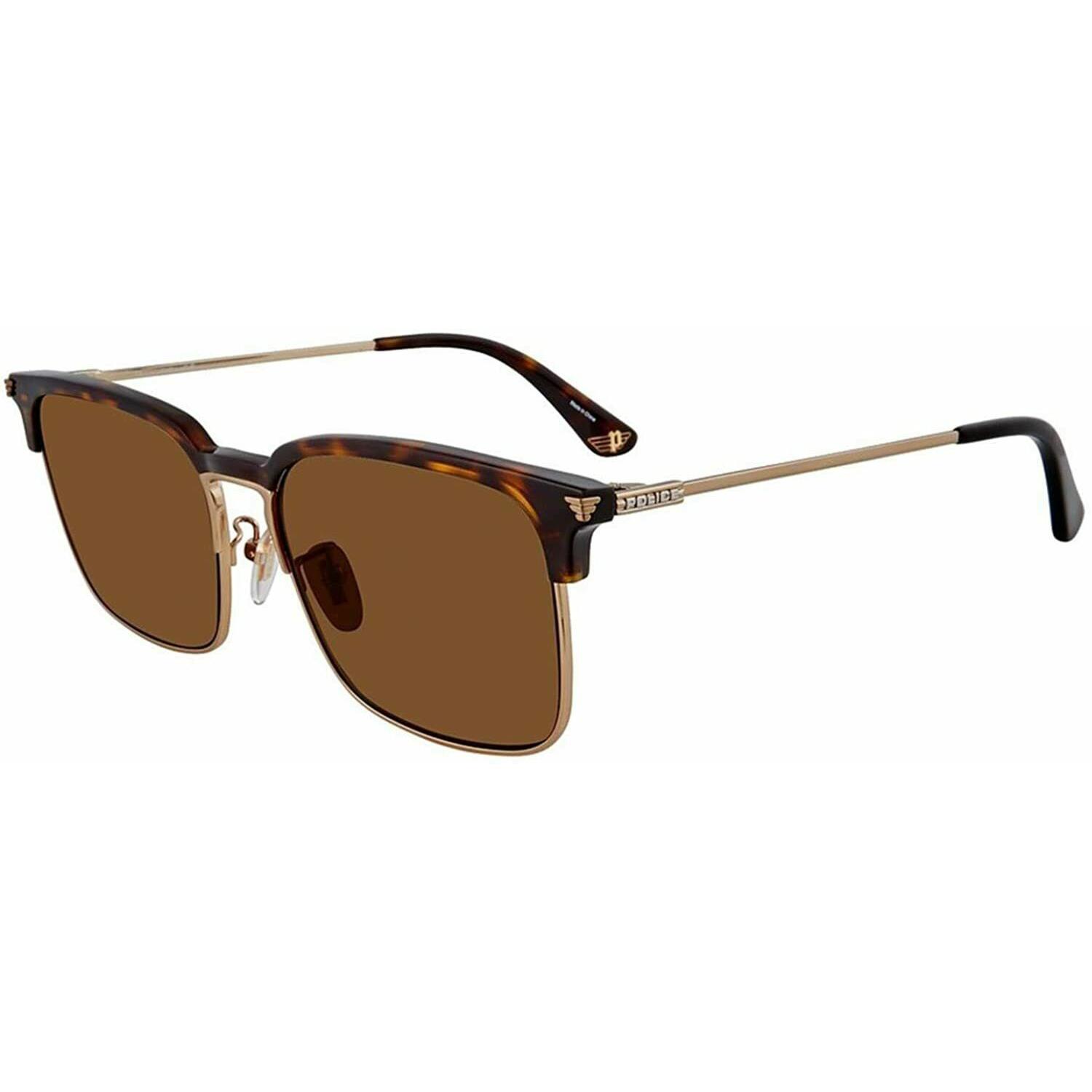 Police Sunglasses Empire 2 SPL576 08FZ Matte Grey Gold / Brown 57 MM