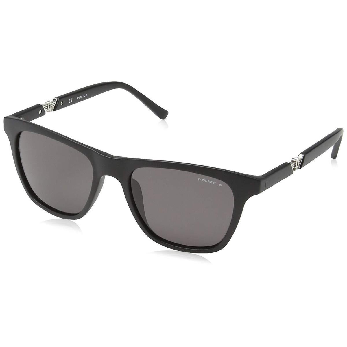 Police Unisex Sunglasses S1800 703P Matte Black W/grey Polarazed 53mm