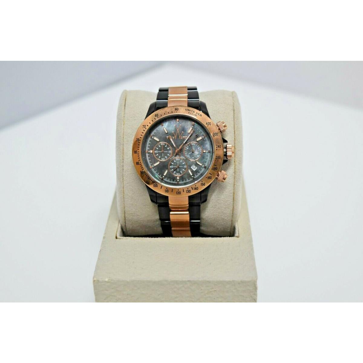Toywatch Toy Watch Plasteramic Chrono Rose Gold Black 11228-RG Watch
