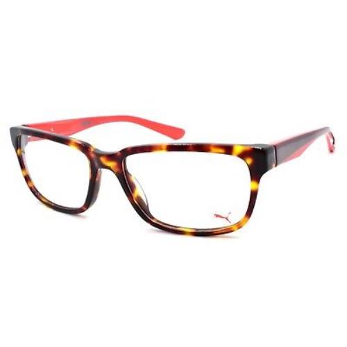 Puma PU0068O 007 Men`s Eyeglasses Frames 54-17-140 Havana / Red
