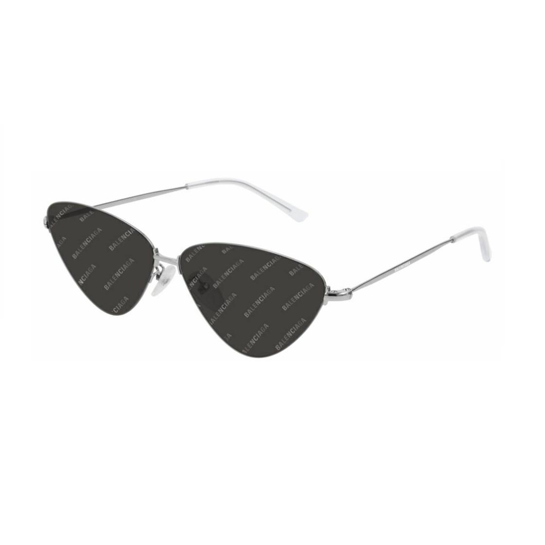 Balenciaga BB 0015S 004 Silver/gray Mirrored Cat Eye Unisex Sunglasses