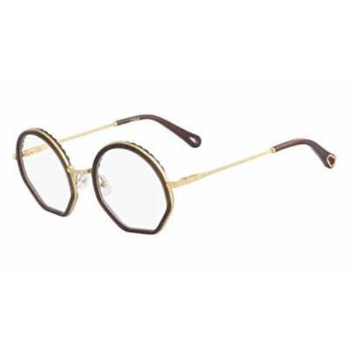 Chloé Chloe CE 2143 210 Brown Gold Eyeglasses 50mm with Case