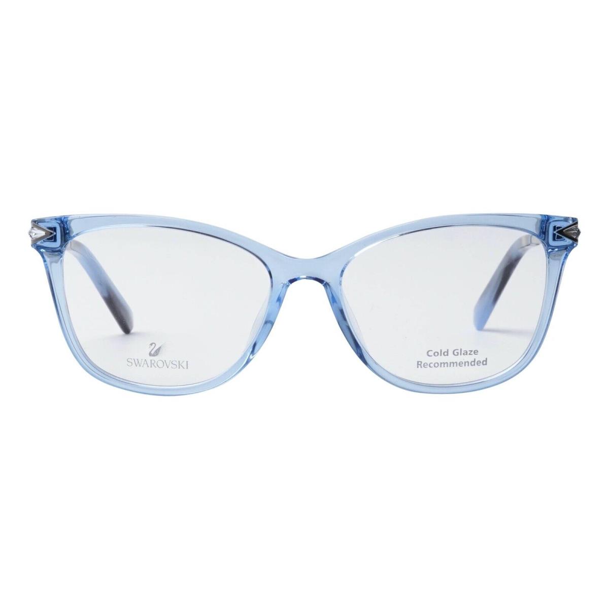 Swarovski SK5284 084 Light Blue Cat Eye Metal Eyeglasses Frame 53-15-140 SW5284