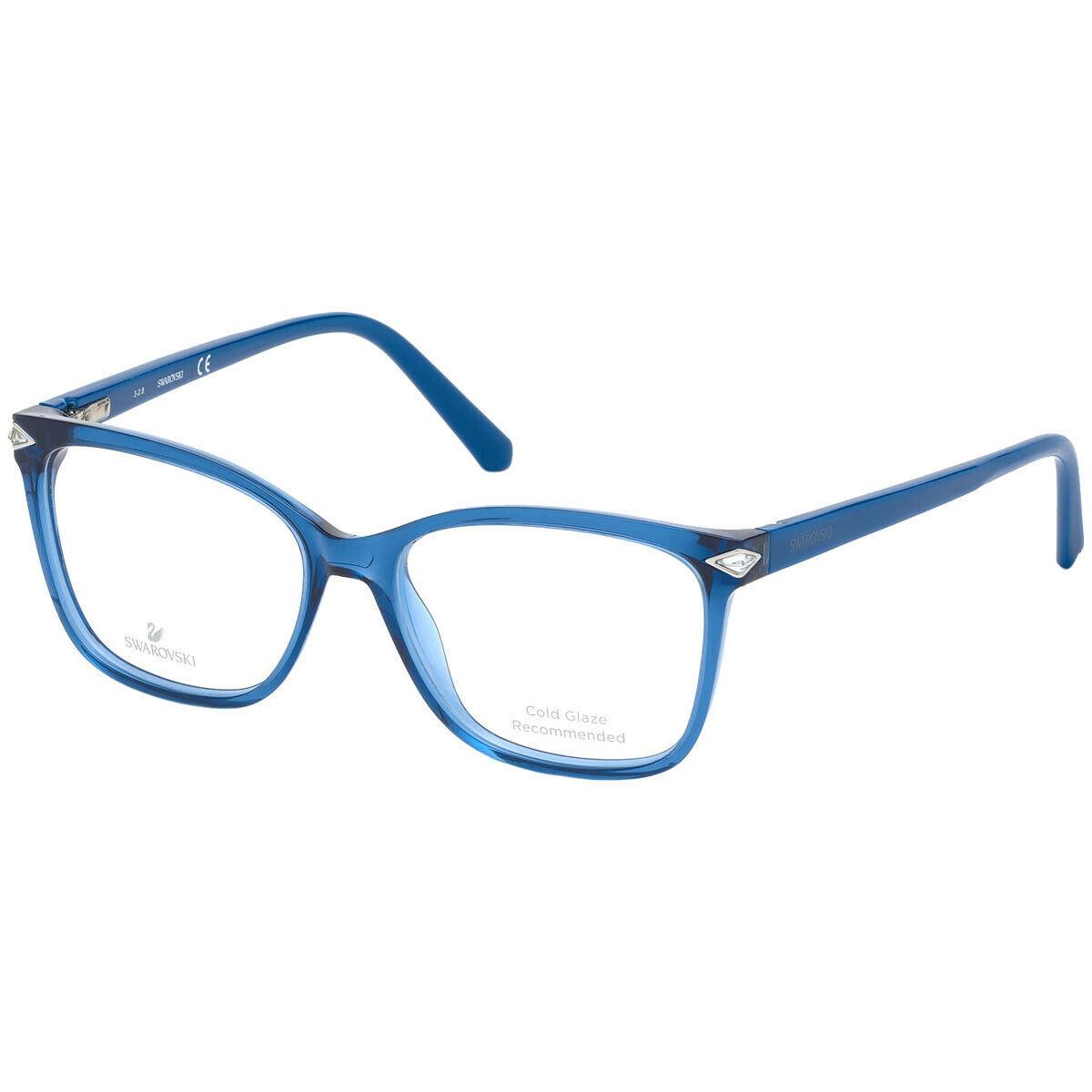 Swarovski SK5298 087 Transparent Blue Plastic Eyeglasses Frame 53-15-140 SW5298