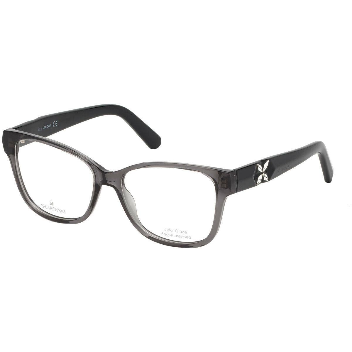 Swarovski SK5282 SW5282 020 Smoke Grey Eyeglasses Frame 54-15-140 Cold Glaze