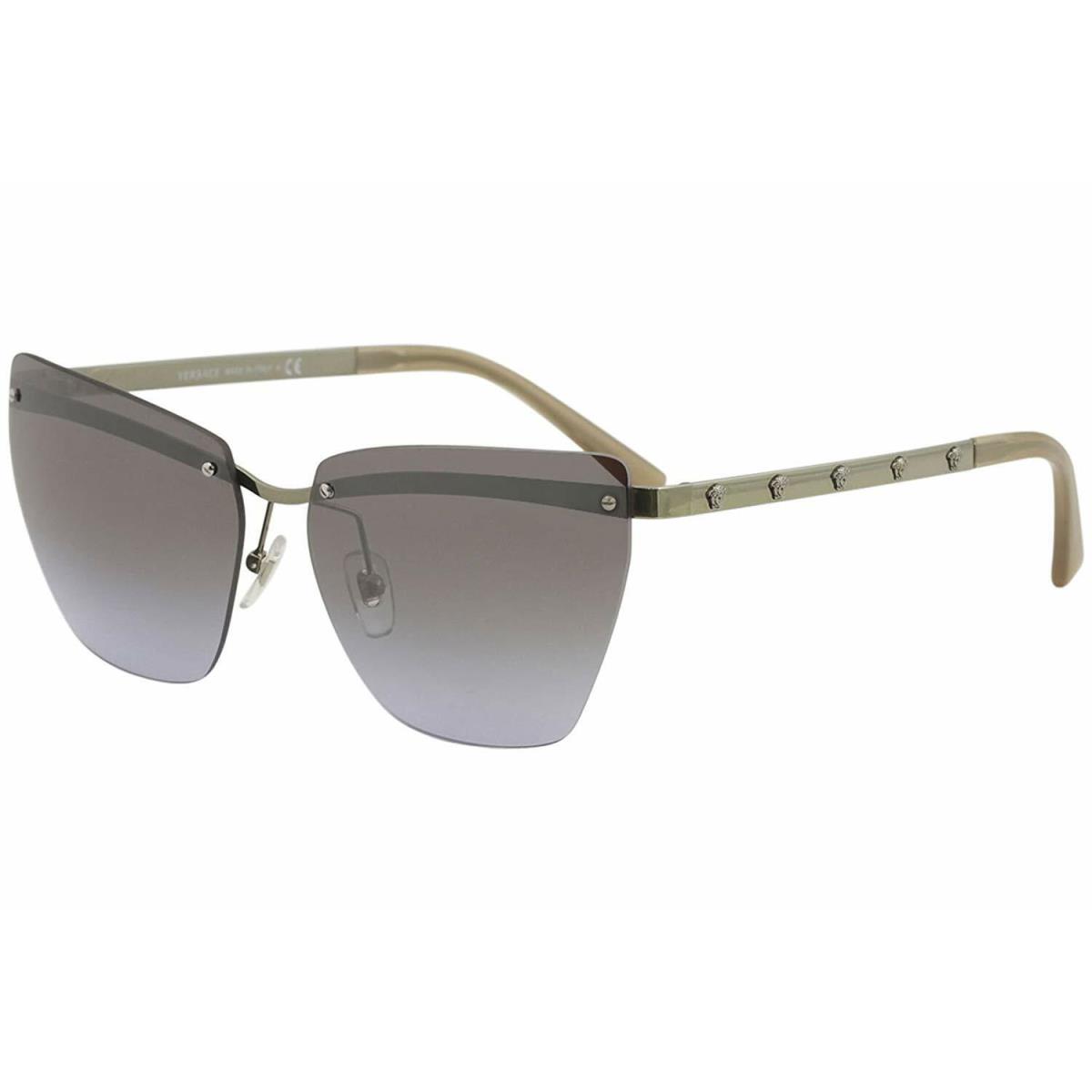 Versace Sunglasses VE2190 142694 Azure / Violet Gradient Brown Mirror Silver