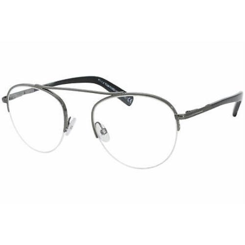 Tom Ford TF5451 012 Eyeglasses Men`s Silver/black Half Rim Optical
