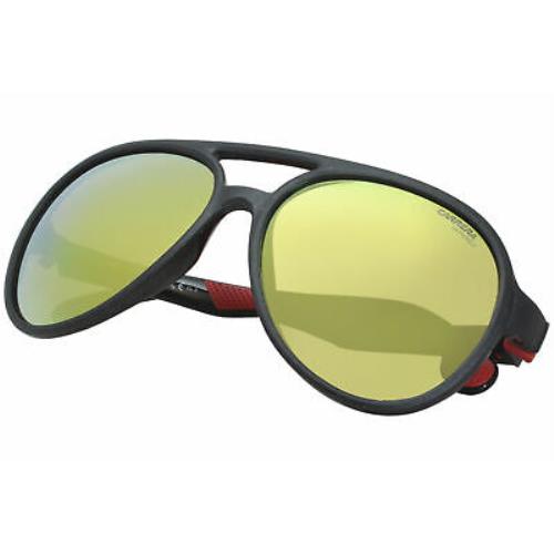 Carrera 5051/S 003K1 Sunglasses Men`s Matte Black/gold Mirror Lenses Pilot 58mm