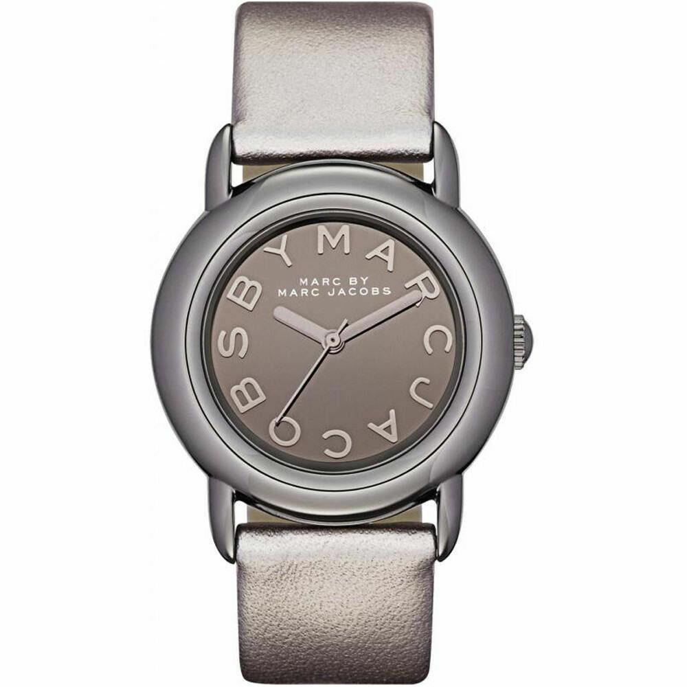 Marc BY Jacobs Silver Leather Collection Time Marci Mirror Piece MBM1220