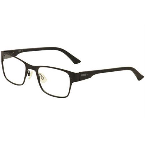 Puma Men`s Eyeglasses PU0032O PU/0032/O 001 Black/matte Black Optical Frame 53mm