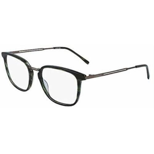 Lacoste L 2853 PC 220 Havana/striped Green Eyeglasses 52mm with Case