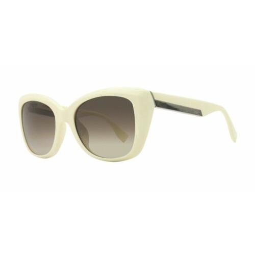 Fendi FF0019/S-BMNHA Womens Ivory Silver Gray Lens Cateye Sunglasses