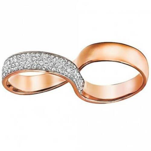 Swarovski Women`s Double Ring Exist Infinity Rose Gold Stainless Steel 5221582