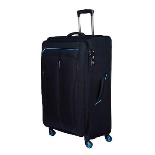 Samsonite Patrono 108106-2642 Black Blue Large Polyester 4 Wheels Tsa Luggage