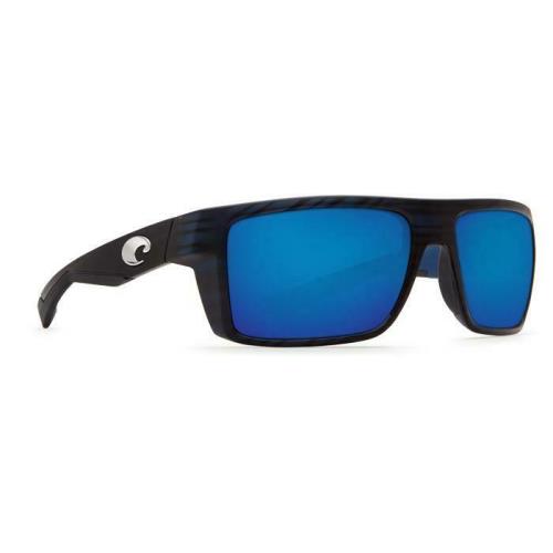 Costa Motu Sunglasses - Polarized - Matte Black Teak Frame w/ Blue Mirror 580G